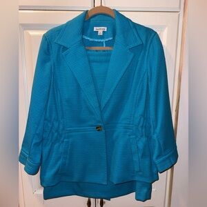 Joan Rivers 2 Piece Turquoise Skirt Set Size L